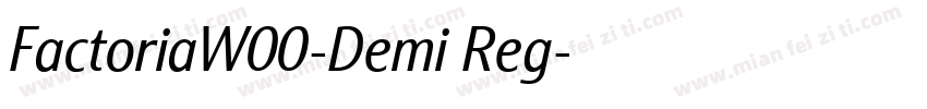 FactoriaW00-Demi Reg字体转换